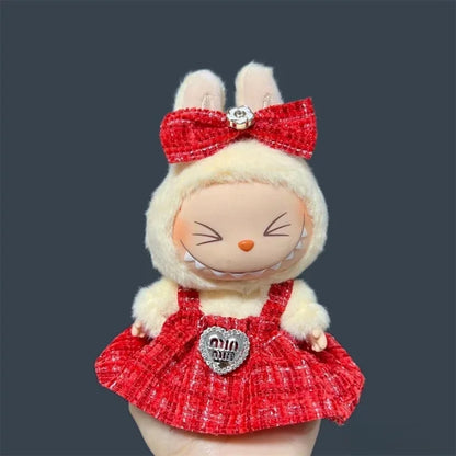 17cm用Labubu V1 V2 V3ぬいぐるみスカート - DIY服アクセサリーにぴったりのかわいいスカートセットギフト