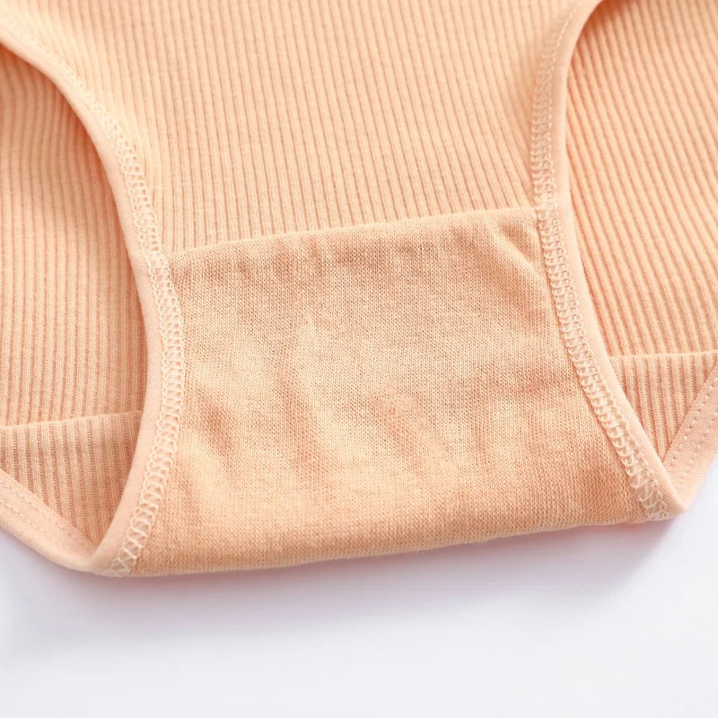 Women's Seamless Cotton Briefs Women Plus Size Panties Solid Color Breathable Underwear Female Low Waist Soft Lingerie S-XXL