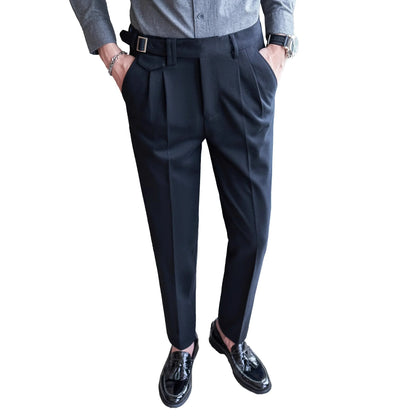 Men's Suit Pants, Fashion Slim Dress Trousers ,White Black Blue Green Pantalones Hombre Fall/Winter Male Pant, 2025 New