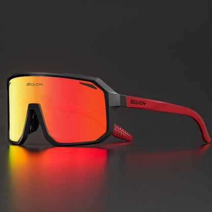 SCVCN サイクリンググラス バイクサングラス メンズ UV400 アイウェア アウトドアスポーツ MTB ゴーグル 自転車 レディース ライディング ハイキング サングラス