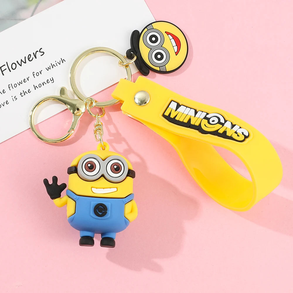 超かわいい怪盗グルーシリーズ カートゥーンモデル キーチェーン ミニオンズエッグ クリエイティブで繊細なKawaiiバッグ飾り ペンダント ギフト