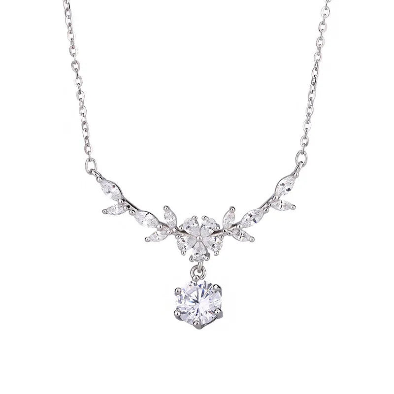 Halaile D Color Moissanite S925 Sterling Silver Cassia Twig Necklace Trendy Neck Chain Fine Jewelry Women Wedding Gift