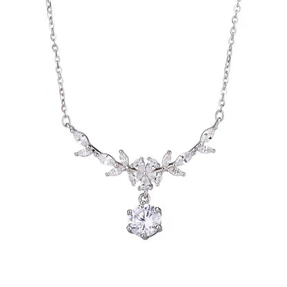 Halaile D Color Moissanite S925 Sterling Silver Cassia Twig Necklace Trendy Neck Chain Fine Jewelry Women Wedding Gift