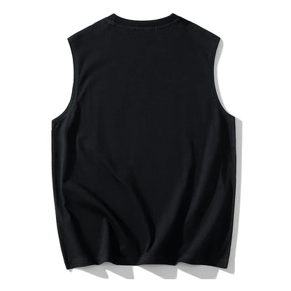 プラスサイズ メンズ ベスト 12XL 14XL コットン タンクトップ メンズ ラウンドネック 大きいサイズ Tシャツ ゆったりフィット ノースリーブ Tシャツ 衣類 100-200KG