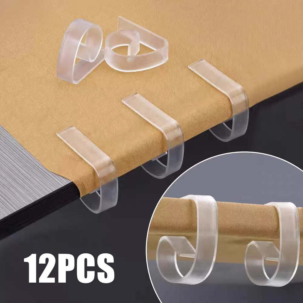 12PCS Plastic Tablecloth Tables Useful Clips Holder Cloth Clamps Party Picnic Wedding Prom Multi-function Tablecloth Clip