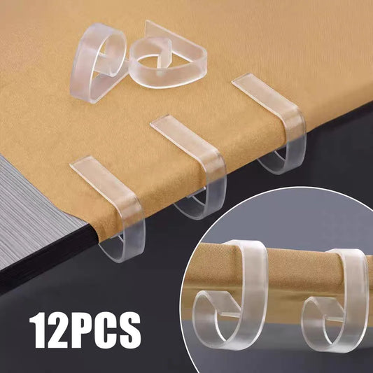 12PCS Plastic Tablecloth Tables Useful Clips Holder Cloth Clamps Party Picnic Wedding Prom Multi-function Tablecloth Clip