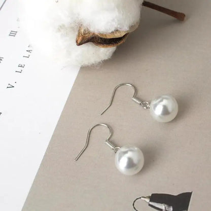 Korean Fashion Pearl Drop Earrings For Women Jewelry 2025 Trending New Luxury Women's Silver Plated Pearl Earrings Pendientes
