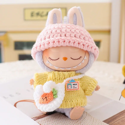 Labubu Clothes For 15/17cm Labubu Plush Idol Doll Sweater Series Clothing Accessories Gift