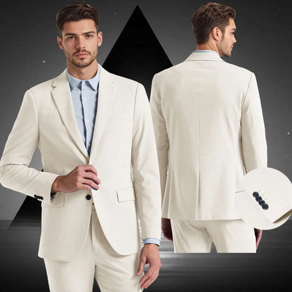 Linen Customized suit men's 2 piece suit Suit jacket Suit Pants business casual Blazer man top man clothes