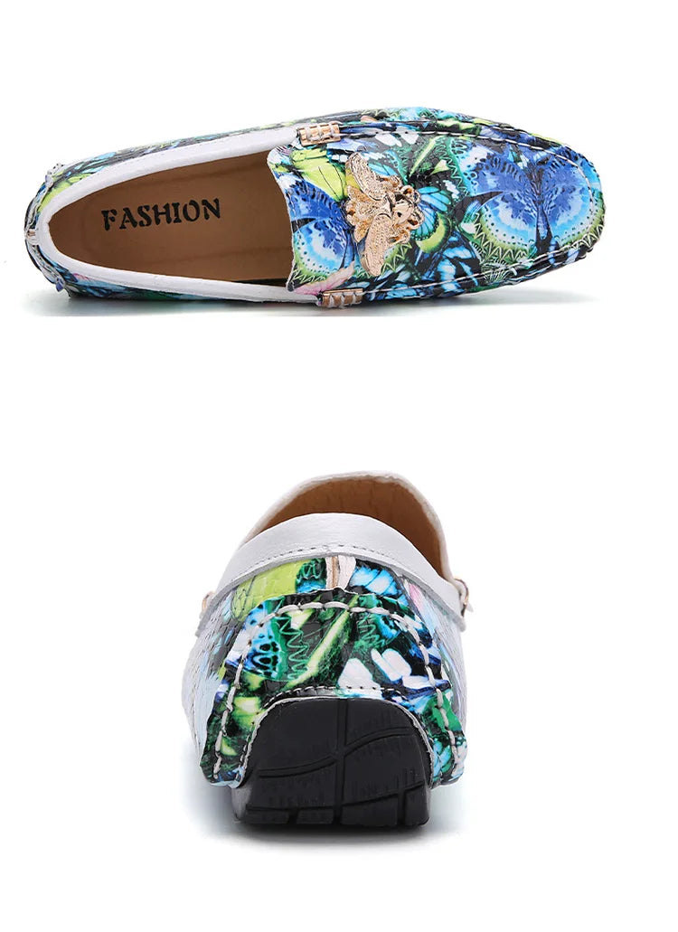 Luxury Loafers Men Fashion Printed Leather Shoes Designer Moccasin for Man Party Shoes Comfortable Flats Driving Shoes Male