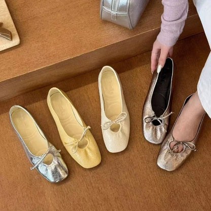 Flats Women Loafers Shoes Spring Fashion Casual Shoes Lolita Dress Woman Sandals 2025 Designer Brand Bow Sport Female Zapatillas