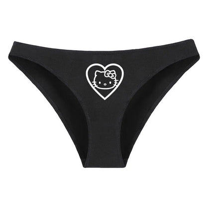 Hello Kitty Pure Cotton Triangle Pants Child Kawaii Pattern Underpants Kuromi Black White Daily Clothes Shorts Birthday Gift