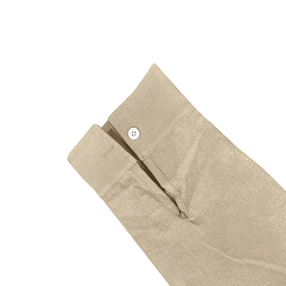 2025 New Spring and Summer Men's Suit Linen Casual Loose Breathable Long Sleeves Shirt Trousers 2Set of Beach Vacation Essential