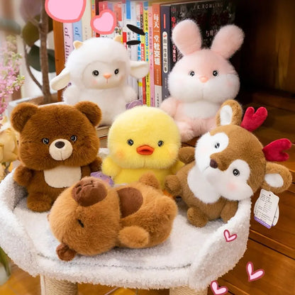 Kawaii 16cm Plush Companion Doll Plush Capybara Stuffed Animal Pillow Elephant Bear Animal Plush Toy Sleeping Gift