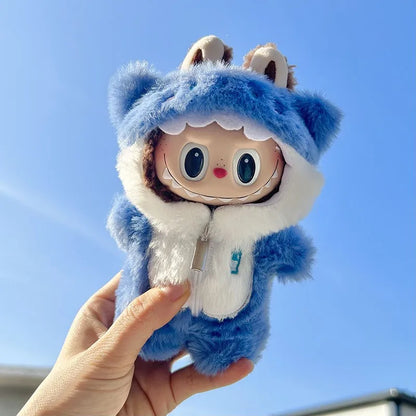 Labubu ドール服 ペンギン サメ ハチ 恐竜 ワンジー - 17cm プーリップ ブライス OB11 BJD用 かわいい動物ジャンプスーツ
