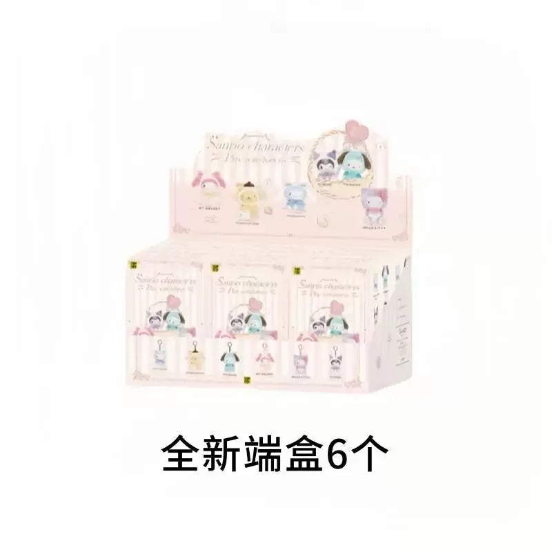 Genuine Play With Kittens Series Blind Box Hellokitty Kuromi Melody Mystery Box Anime Figure Pendant Collection Kid Custom Gift