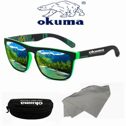 Okuma 偏光サングラス UV400 男女兼用 アウトドア 狩猟 釣り 運転 自転車 サングラス オプションボックス