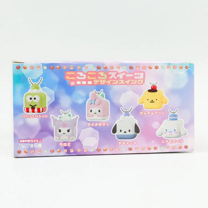 Sanriose Doll Pendant Kuromi Pom Pom Purin Pochacco Cute Square Faced Q Verison Backpack Accessory