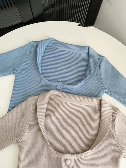 Woman Y2k Matching 3 Piece Set New Products Sweet Solid Knitted Cropped Patchwork Vest Slim Cardigan Mini Pleated Skirt Autumn