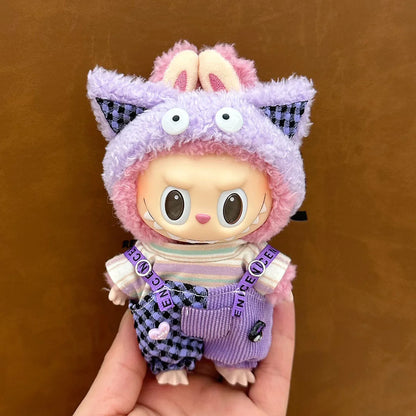 Labubu V2 V1用かわいいドール服セット パーティードレス 小悪魔コスチューム ギフトアクセサリー