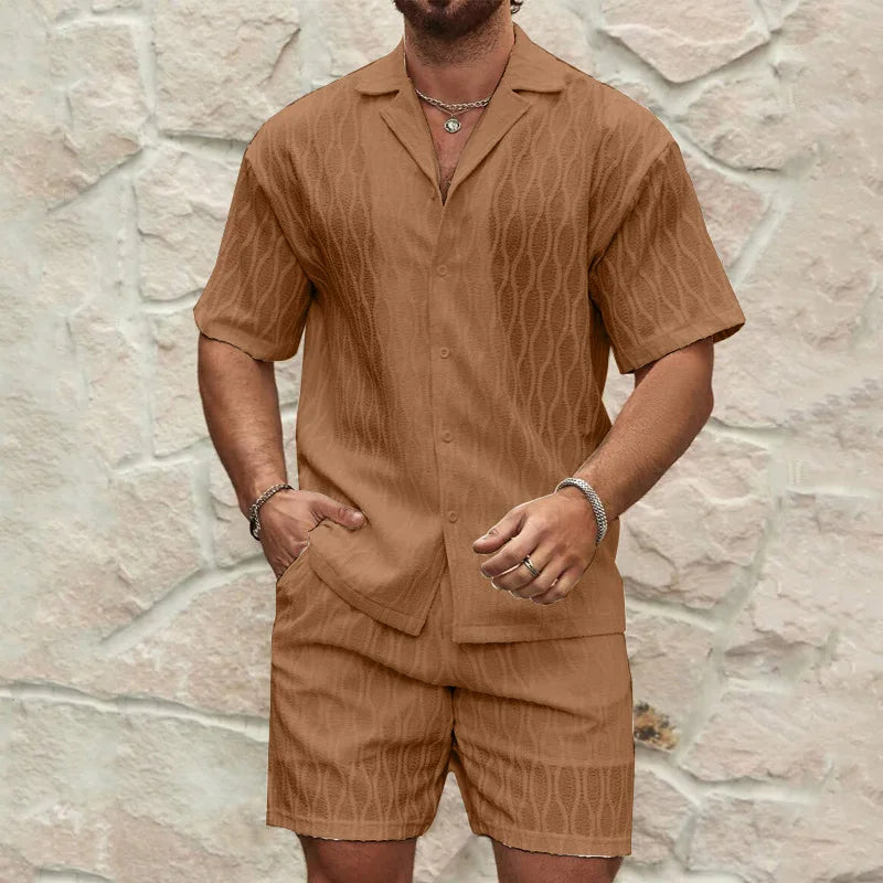 Men Summer Casual Print Track Suit Set 2024 New Fashion Jogging Outfit Breathable Two Piece Sports Wear Clothing For Men Sets