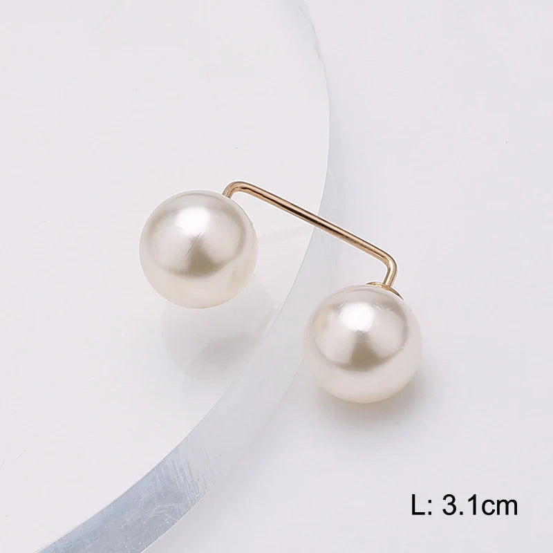 Lapel Pin Women Simulated-Pearl Pendant Pins Crystal Rhinestone Brooch For Woman Scarf Buckle Clips Hat Clothes Multipurpose Pin