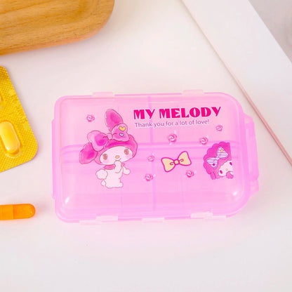 Fashion niche travel mini storage pill box Sanrio cartoon portable portable medicine box medicine sealed dispensing box