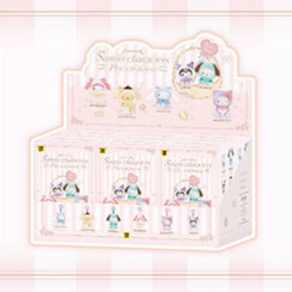 Toptoy Genuine Sanrio Family Cute Cat Series Hello Kitty Kuromi Melody Cinnamoroll Pompompompompurin Anime Blind Box Toy Gift