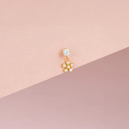 Aide 925 Sterling Silver 1pc Geometry Multi Piercing Stud Earrings For Women K Gold Simple Elegant Tassel Jewelry Gift Pendiente