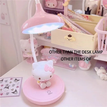Kawaii Sanrio Cinnamoroll My Melody Hello Kitty Cartoon LED Desktop Bedside Desk Lamp Night Light Ornaments Daily Necessities