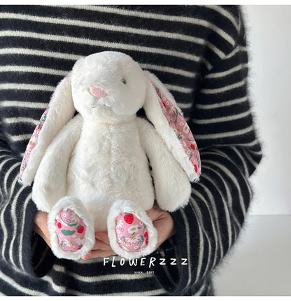 30cm ボニーラビット 花耳ぬいぐるみ 漫画ぬいぐるみ ウサギ人形 子供部屋装飾 おもちゃ 柔らかい 女の子への誕生日プレゼント