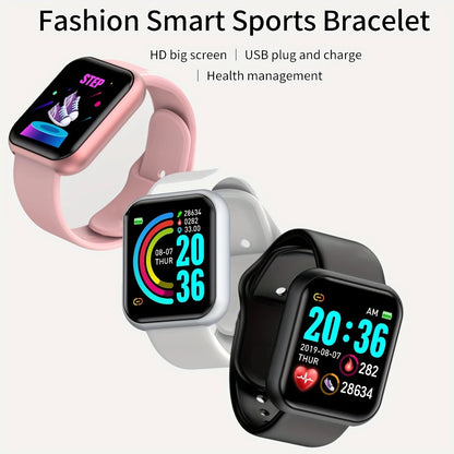スマートウォッチ メンズ レディース 腕時計 スマートウォッチ メッセージ フィットネスモニター ブレスレット 誕生日プレゼント 電子時計 Android IOS対応