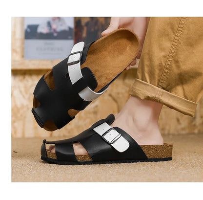 Fashion designer sandals for men-High quality beach shoes comfy non-slip slides luxury slippers free shipping