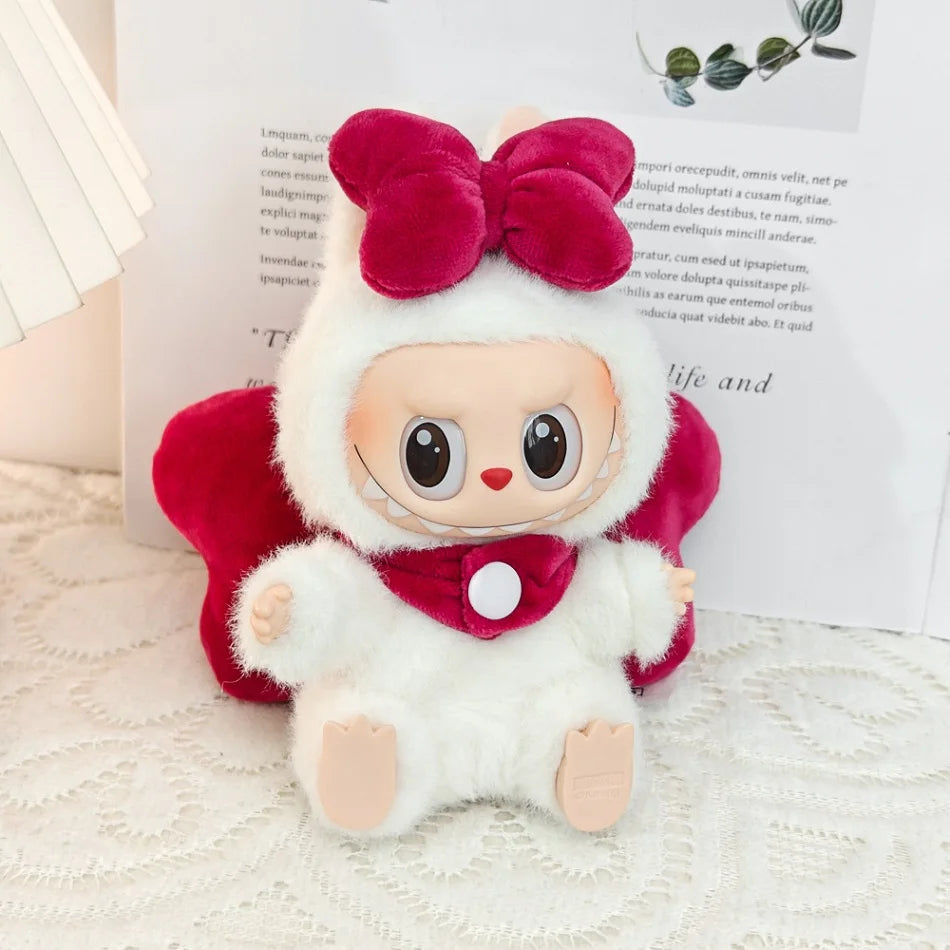 New Hot Doll's Wing For Labubu Doll Party big bow wings DIY Feather Angel Wing Props Accessories Feather Macaroon Birthday Gif