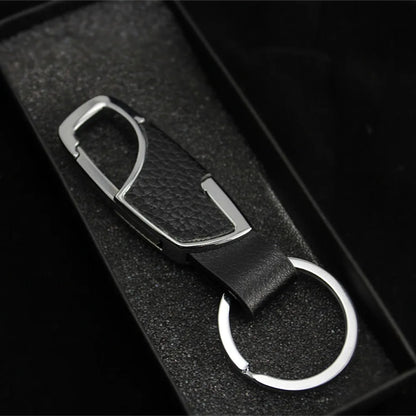 Simple Fashion Creative Trend Leather Keychain Men's Women's Metal Waist Keychain Best Gift Key Ring Car Keychain Jewelry Gifts