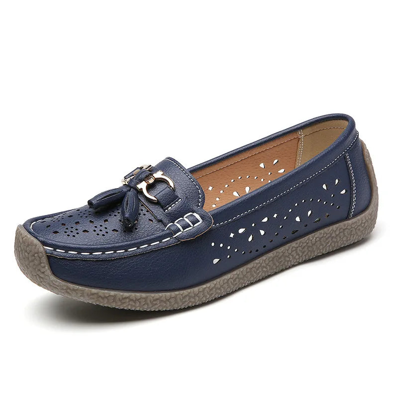 2025 New Loafers Women Summer Fashion Round Toe Nurse Shoes Soft Sole Non-slip Flat Shoes Breathable Casual Sports Women's Shoes
