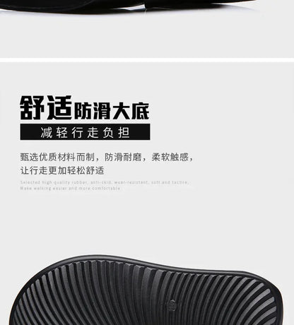 Sandals for Men Slippers Genuine Leather Luxury Brand Fashion  Men Flats Casual Non-slip Beach Sandalia Zapatos Hombre 2024