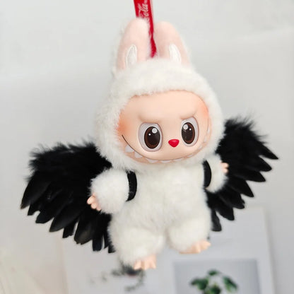 New Hot Doll's Wing For Labubu Doll Party big bow wings DIY Feather Angel Wing Props Accessories Feather Macaroon Birthday Gif