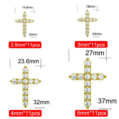 3mm 4mm 5mm モアサナイト クロス ネックレス GRA認定 S925シルバー ジーザス ペンダント ネックチェーン レディース エンゲージメント ブライダル ファインジュエリー