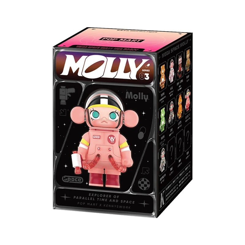 【日本限定】POP MART MEGA SPACE MOLLY 100% シリーズ 3 ミステリーボックス 1個/9個 POPMART ブラインドボックス アクションフィギュア かわいいおもちゃ