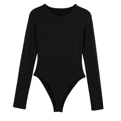 TRAF Woman 2025 Bodysuits Long Sleeve Black Body For Women Spring Summer Slimming Bodysuit Lingerie One Piece Thong Bodysuit
