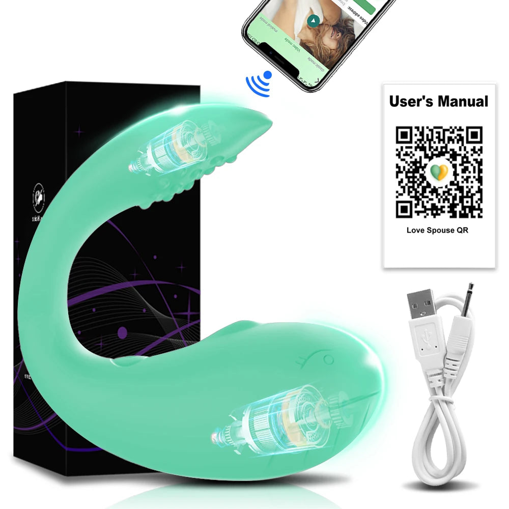 Powerful APP Bluetooth Vibrator for Women Panties with 2 Motors G Spot Dildo Massager Vibrating Love Egg Sex Toys for Adults