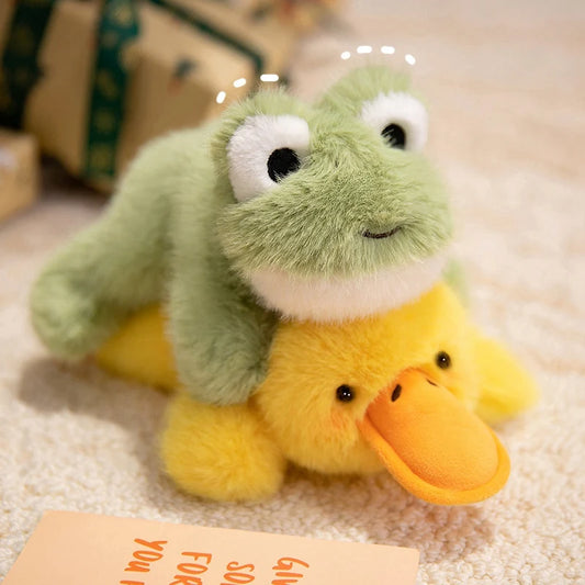 Animals Plush Toys Cute Frog/Duck/Cow/Horse Dolls Soft Birthday Gift For Girls And Children Accompany Appease Stuffed Dolls