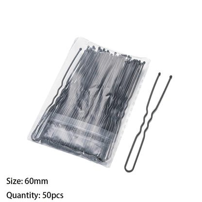 50pcs 50/60/70mm Hair Pin And Clips U Shape For Headpiece Women Girls Hairpins Accessories Bride Wedding Head Jewelry Decoration