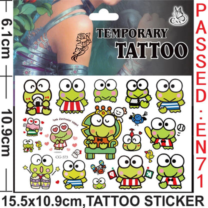 Sanrio series Tattoo Stickers Waterproof Cute Sticker Anime Birthday Party Supplies Decoration For Kids Women Men Gift