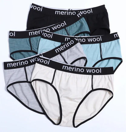 Women's 100% Merino Wool Bikini Brief Merino Underwear Lightweight Briefs Women Sports Active Panties Soft Breathable Anti-Odor