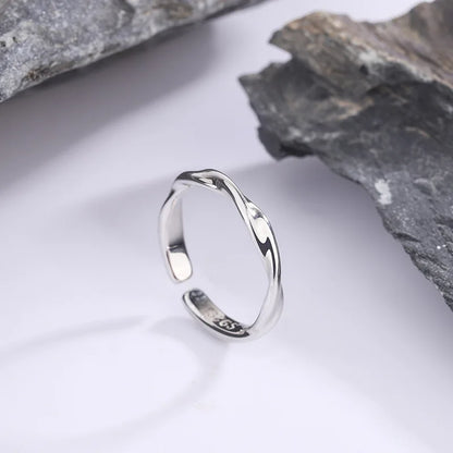 Fashion 925 Sterling Silver Simple Twisted Wire Rings For Women Wedding Fine Jewelry Gift Wholesale
