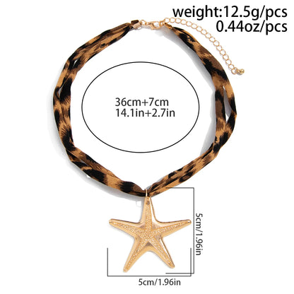 Ingemark 7 Styles Ethnic Multilayer Velvet Chain Necklace Women 2025 New Fashion Metal Conch Starfish Heart Pendant Neck Jewelry