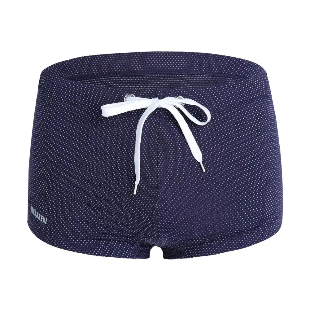Summer Men Swim Shorts Low-rise Swimwear Beach Tight Swimming Trunks With Waist Tie Swimsuit Sports Surf Shorts Trunks 남자 수영복