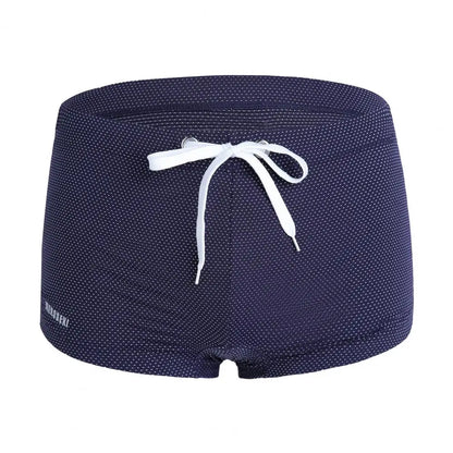 Summer Men Swim Shorts Low-rise Swimwear Beach Tight Swimming Trunks With Waist Tie Swimsuit Sports Surf Shorts Trunks 남자 수영복